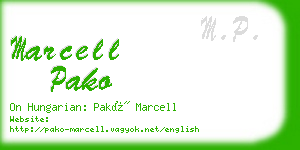 marcell pako business card